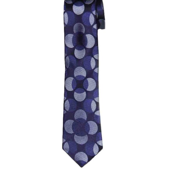 Jos A Bank 1905 Silk Tie Navy Blue Gray Floral Men's Long - Picture 1 of 2